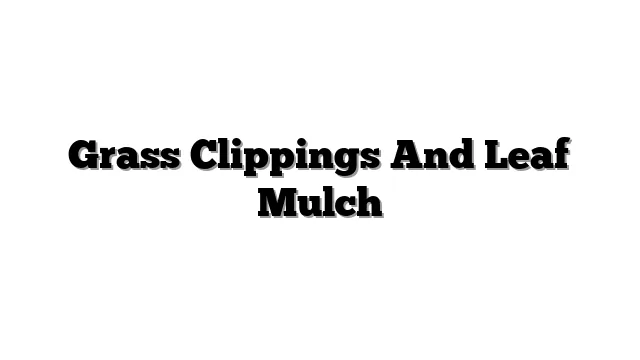 Grass Clippings And Leaf Mulch