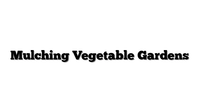Mulching Vegetable Gardens