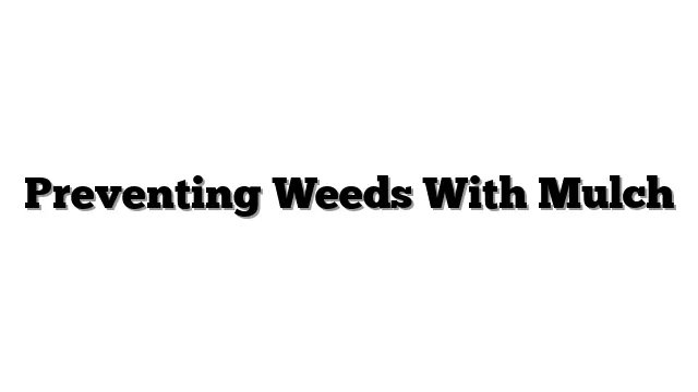 Preventing Weeds With Mulch