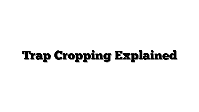 Trap Cropping Explained