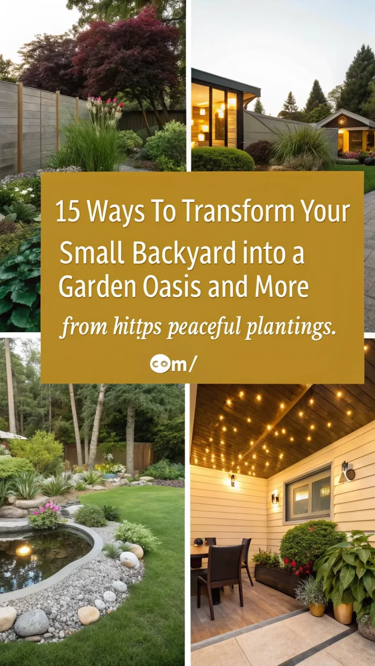 15 Ways to Transform Your Small Backyard into a Garden Oasis
