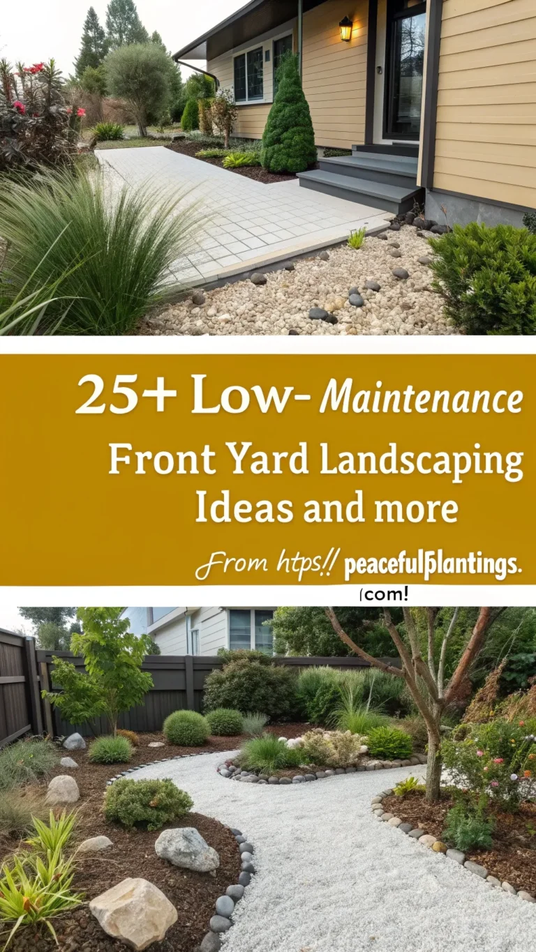 25+ Low-Maintenance Front Yard Landscaping Ideas