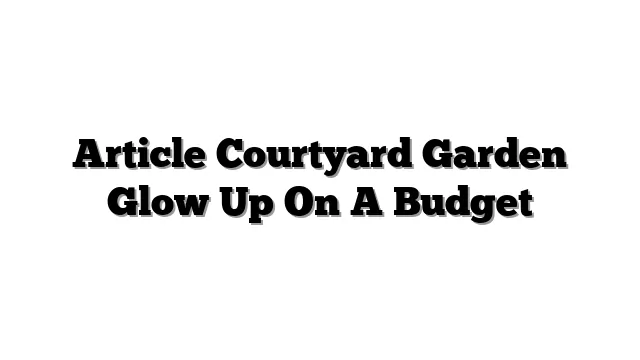 Article Courtyard Garden Glow Up On A Budget