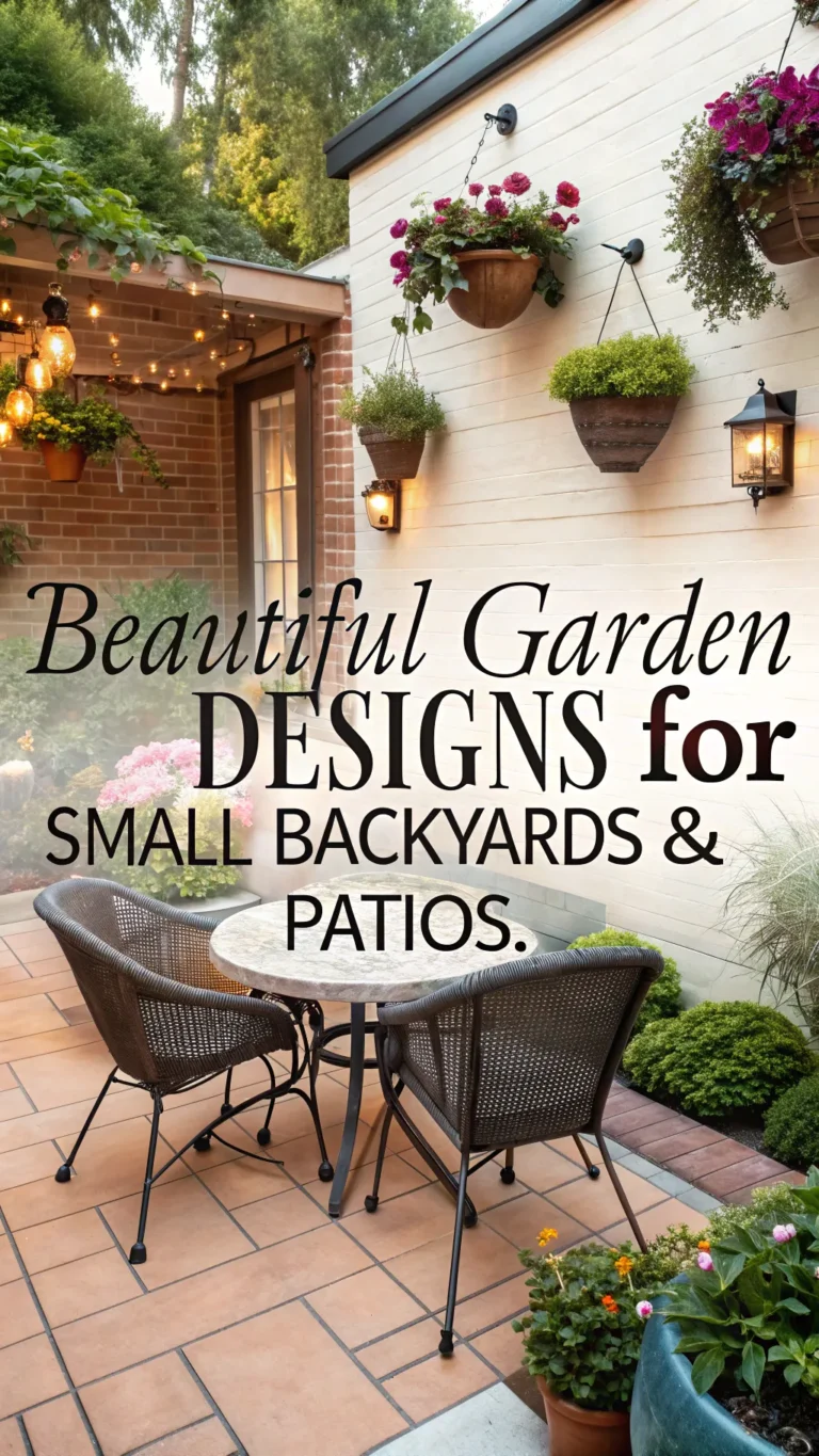 Beautiful Garden Designs for Small Backyards & Patios