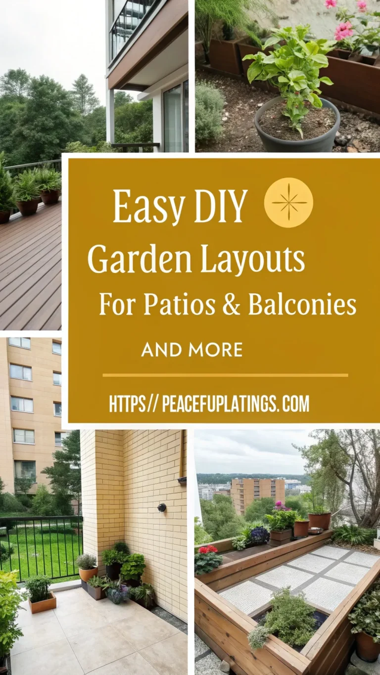 Easy DIY Garden Layouts for Patios & Balconies