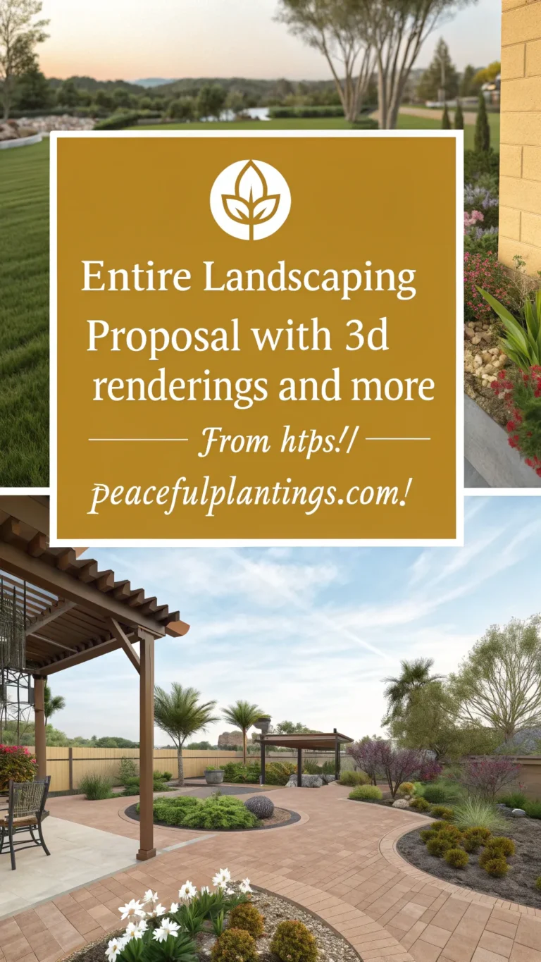 Entire Landscaping Proposal with 3D Renderings