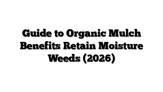 Guide to Organic Mulch Benefits Retain Moisture Weeds (2026)