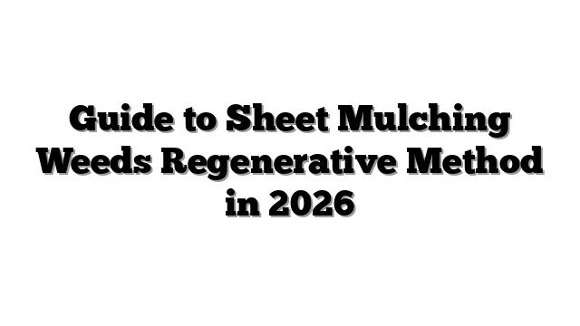 Guide to Sheet Mulching Weeds Regenerative Method in 2026
